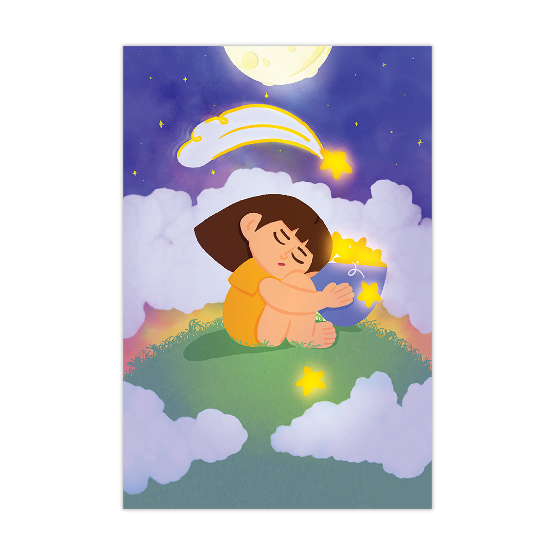 Catching Sleep and Stars 4" x 6" Print