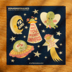 “Extraterrestrial Love” Glow-in-the-Dark Sticker Sheet
